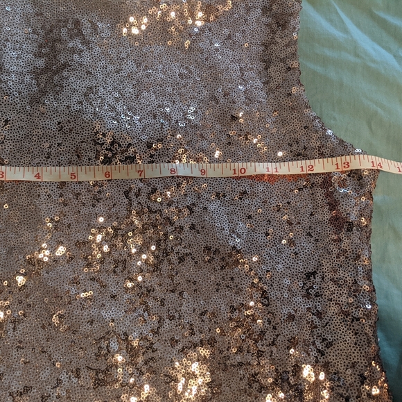 Beautiful Rose Gold Sequins Sparkly Dress - Picture 16 of 16